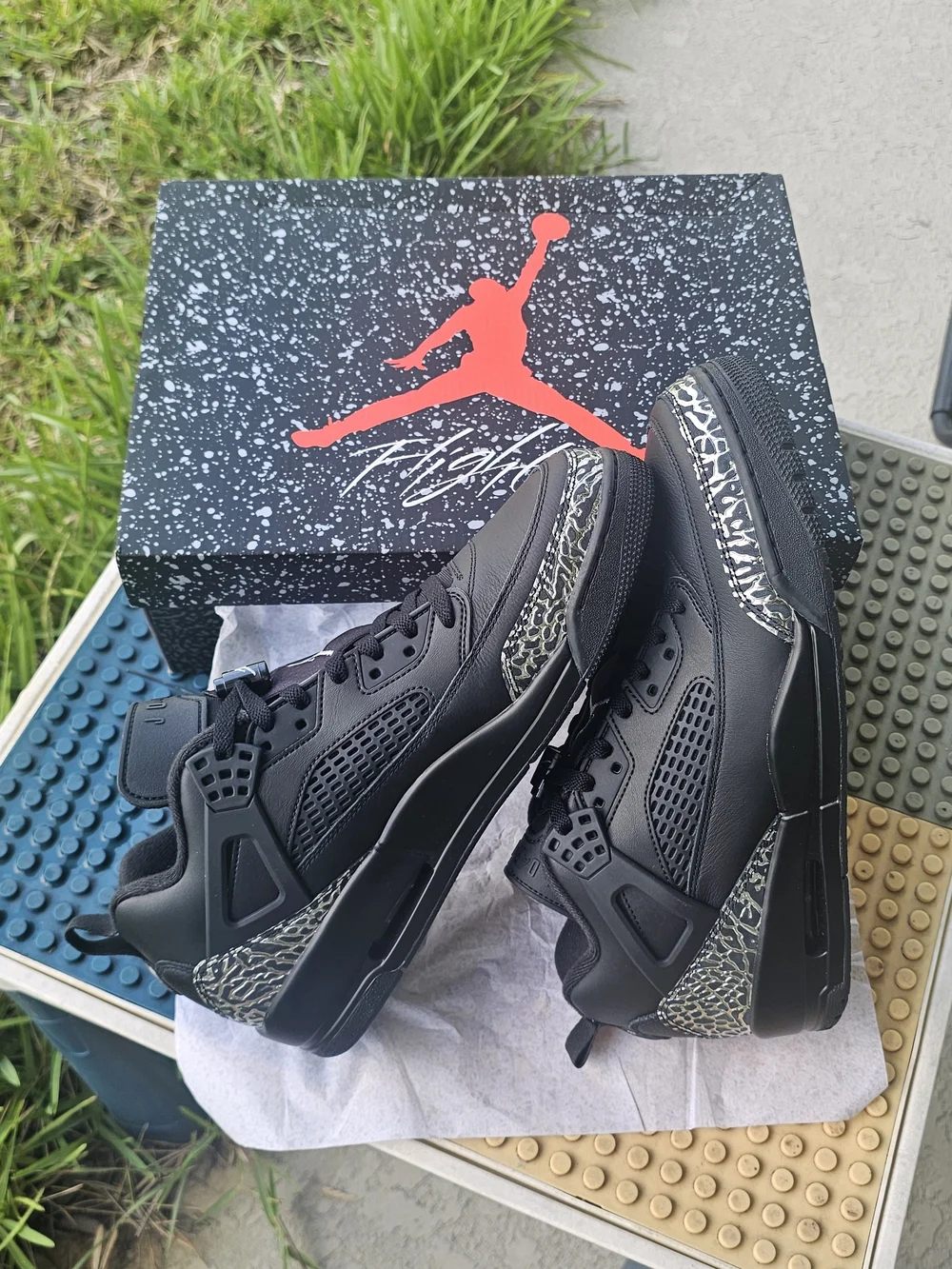 Size 11 - Air Jordan Spizike Low Black Metallic